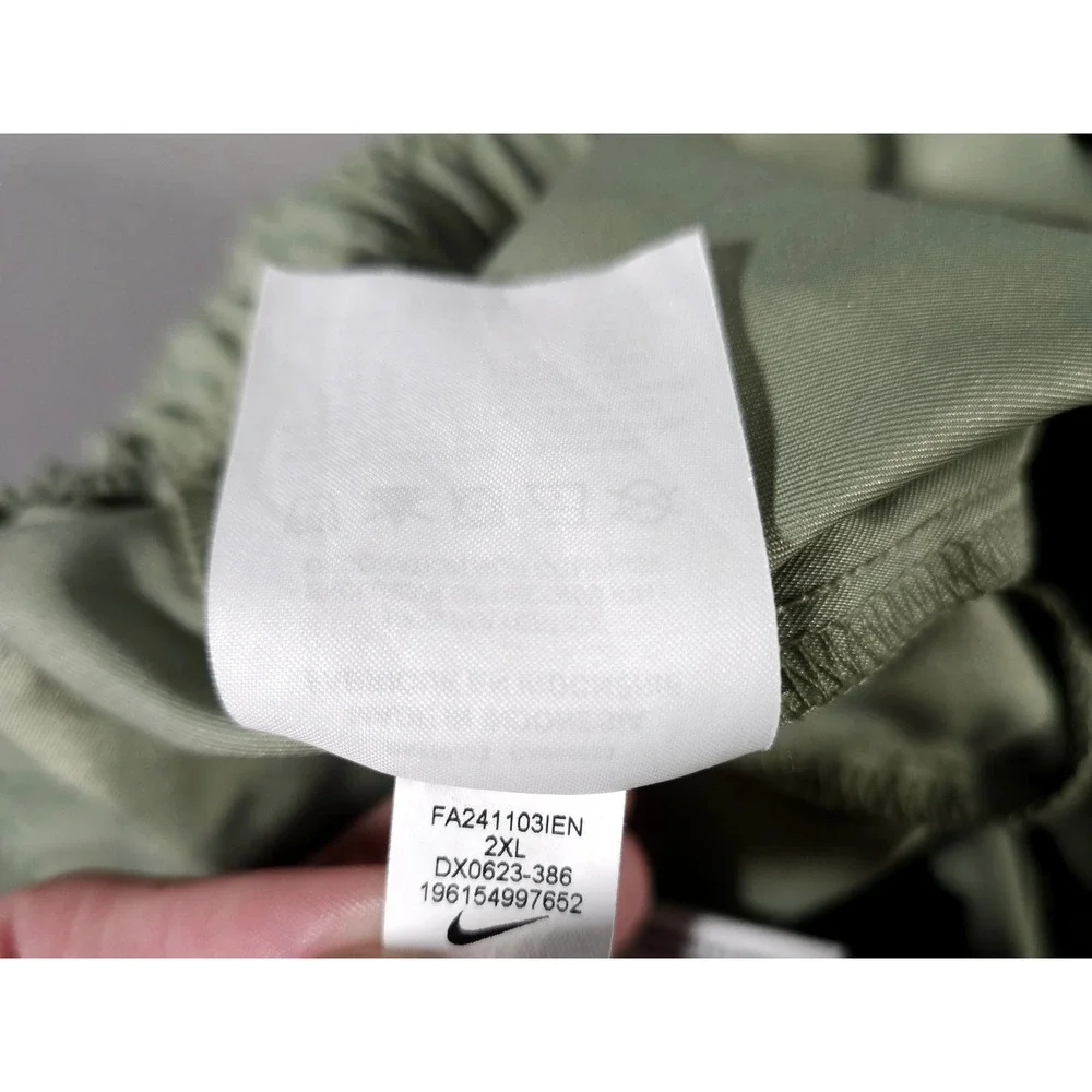 Nike Woven Pants Mens XXL Oil Green Sportswear Futura‎ Logo DX0623-386